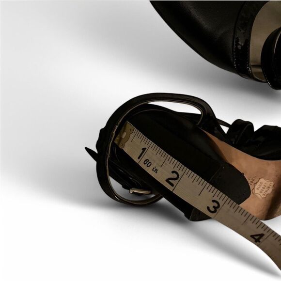 Alter Ego Black leather vintage 90s heels with ankle straps Size 5.5 - Picture 4 of 6